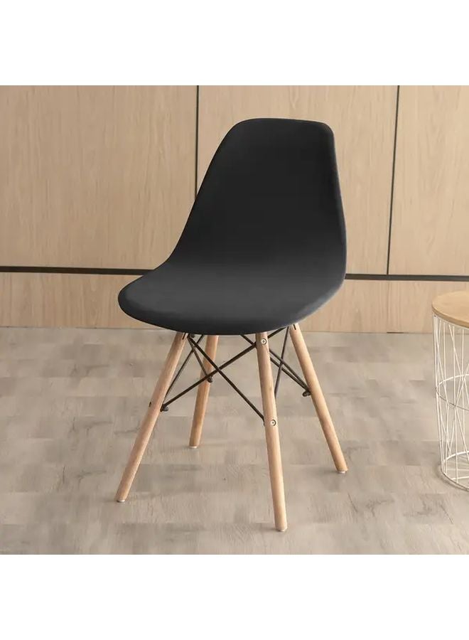 6 Pieces Modern Elastic Chair Covers Golden Yellow Easy Clean Snug Fit - Image 5